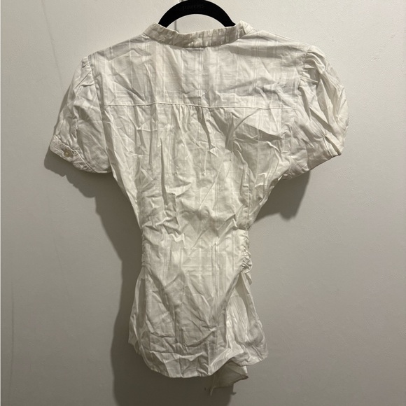 Jaclyn Smith Elegant White Tie-Front Blouse - Picture 4 of 6